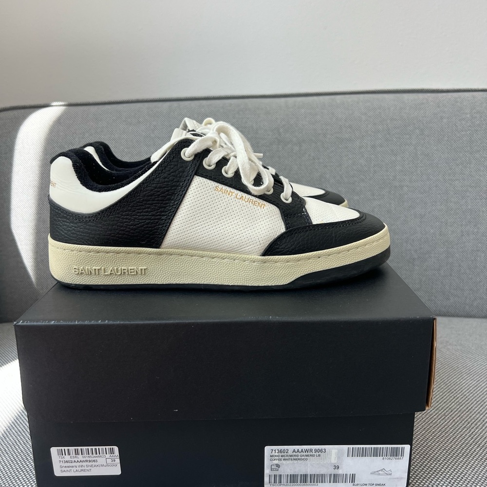 Saint Laurent Black and White Sneakers